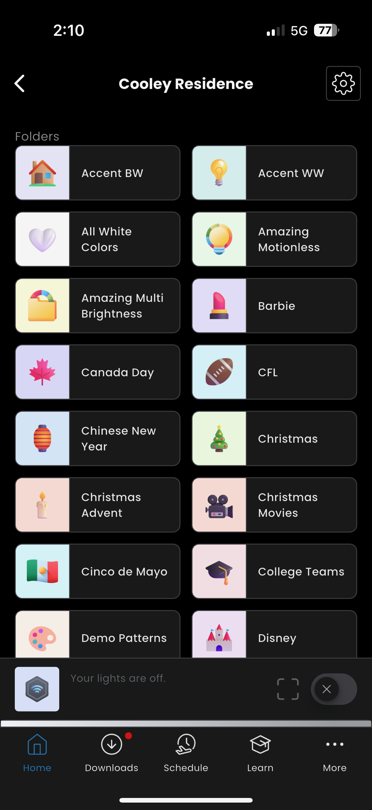 Pattern library in the Gemstone app